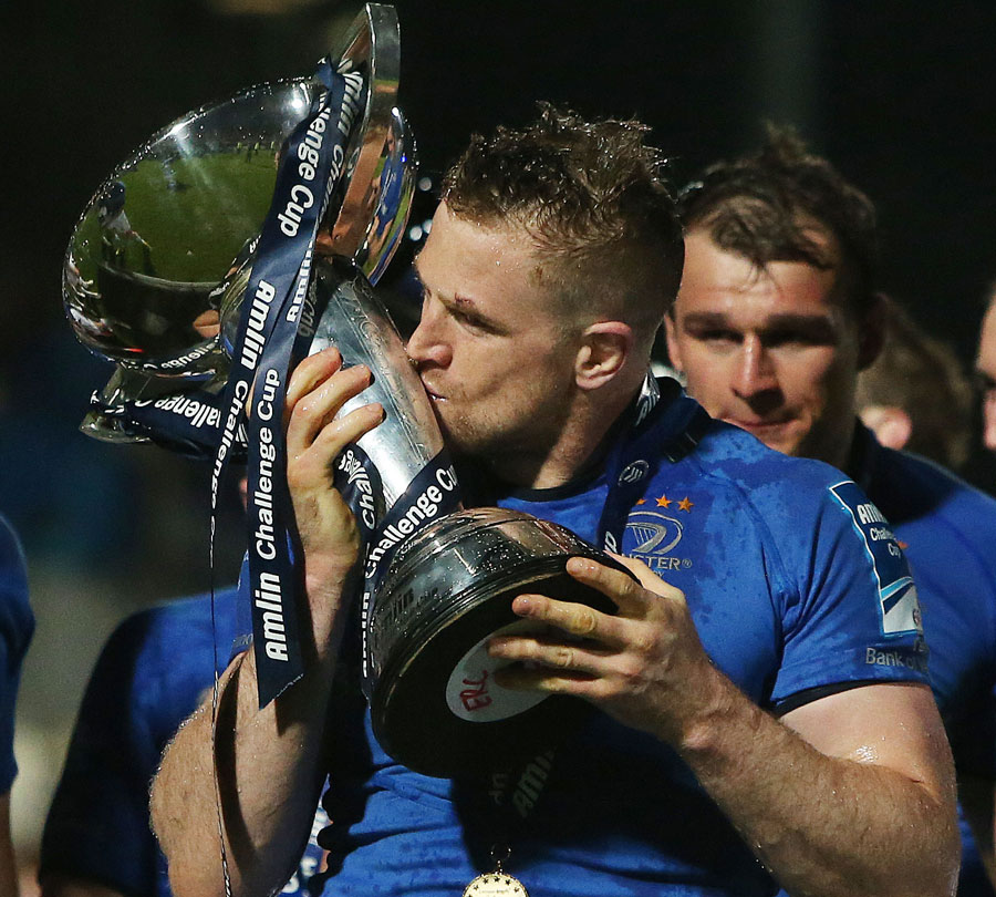 Leinster's Jamie Heaslip embraces the Challenge Cup