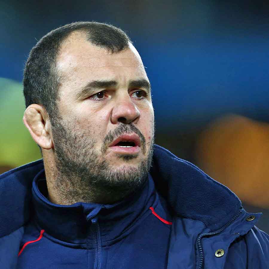 The Waratahs' Michael Cheika watches his team against the Brumbies, New South Wales Waratahs v Brumbies, Super Rugby, ANZ Stadium, May 18, 2013
