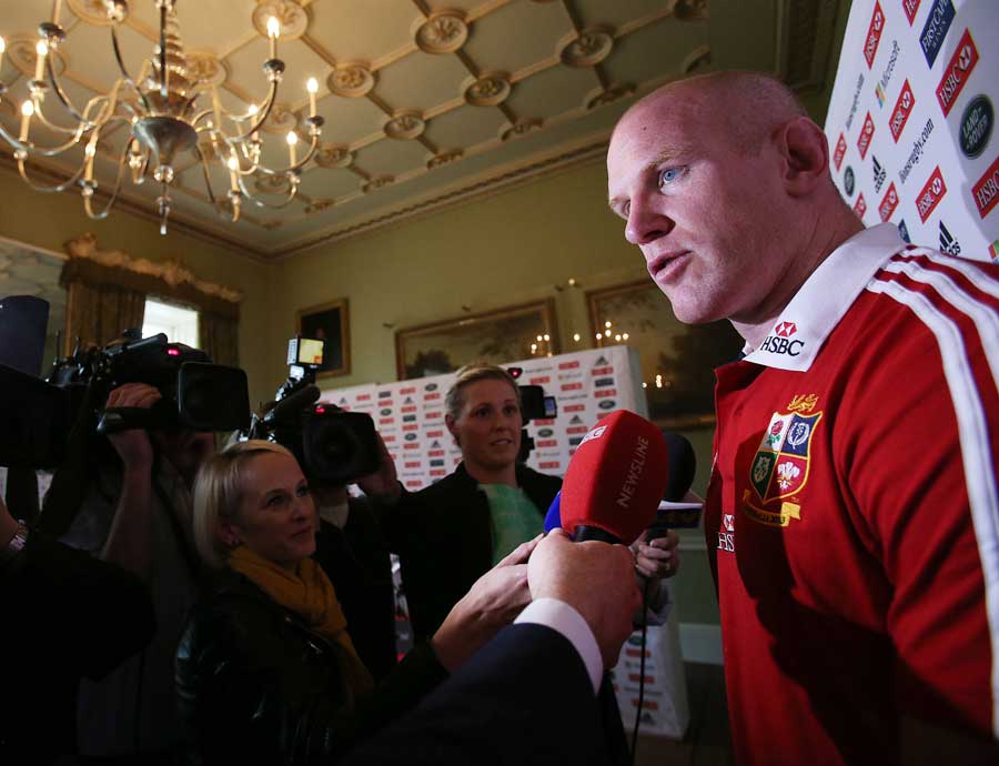 British & Irish Lions lock Paul O'Connell finds himself in the media spotlight