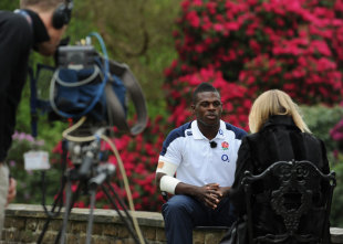 England's Christian Wade is interviewed ahead of his side's tour of Argentina, Pennyhill Park, Bagshot, May 22, 2013