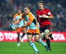 The Chiefs' Aaron Cruden makes a break against the Crusaders