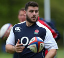 England hooker Rob Webber in action during a training session