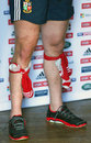 Lions flanker Dan Lydiate ties his socks to his legs so he doesn't lose them