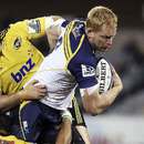 The Brumbies' Peter Kimlin charges forward