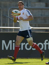 Sam Warburton trains away from the main squad during the Lions practice session