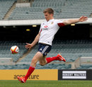 Owen Farrell in action during the Lions practice session