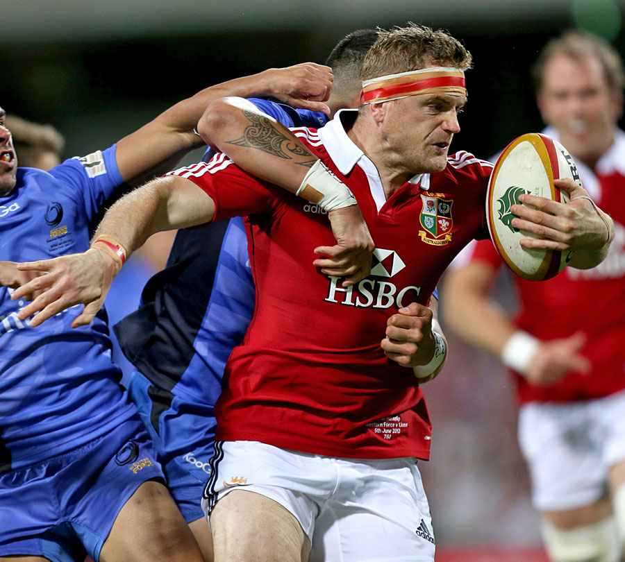 Lions No.8 Jamie Heaslip takes some stopping