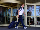 Billy Twelvetrees departs the England hotel after being called up to the Lions tour of Australia