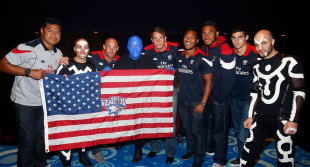 USA Sevens Rugby players and coaches, Las Vegas, Nevada, February 6, 2013