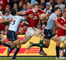Lions flanker Tom Croft races away to score a try