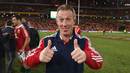 Lions coach Rob Howley enjoys the win over the Wallabies