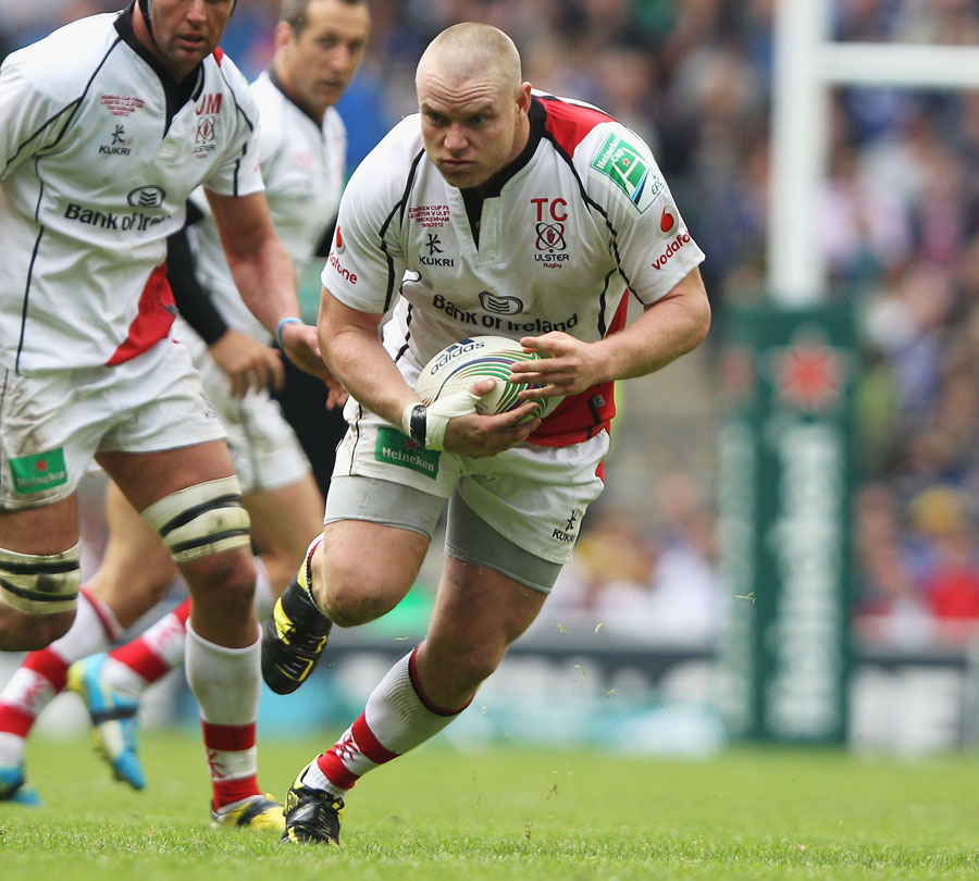 Ulster's Tom Court takes the attack to Leinster