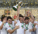 England Under-20s captain Jack Clifford lifts the Junior World Championship silverware