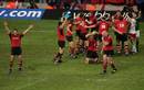 Munster's players celebrate the final whistle