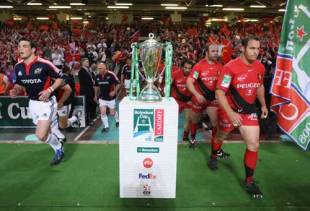 Munster and Toulouse run out at the Millennium Stadium