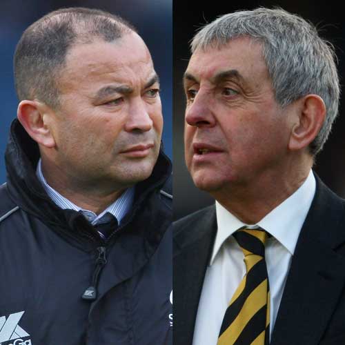 Saracens director of rugby Eddie Jones and London Wasps director of rugby Ian McGeechan