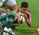 Lions scrum-half Conor Murray forces his way over for a try