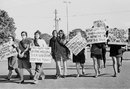 An anti-apartheid demonstration is held at Perth airport 