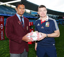 Lions centre Brian O'Driscoll donates training gear to St Gregory's College student Arthur Currie 