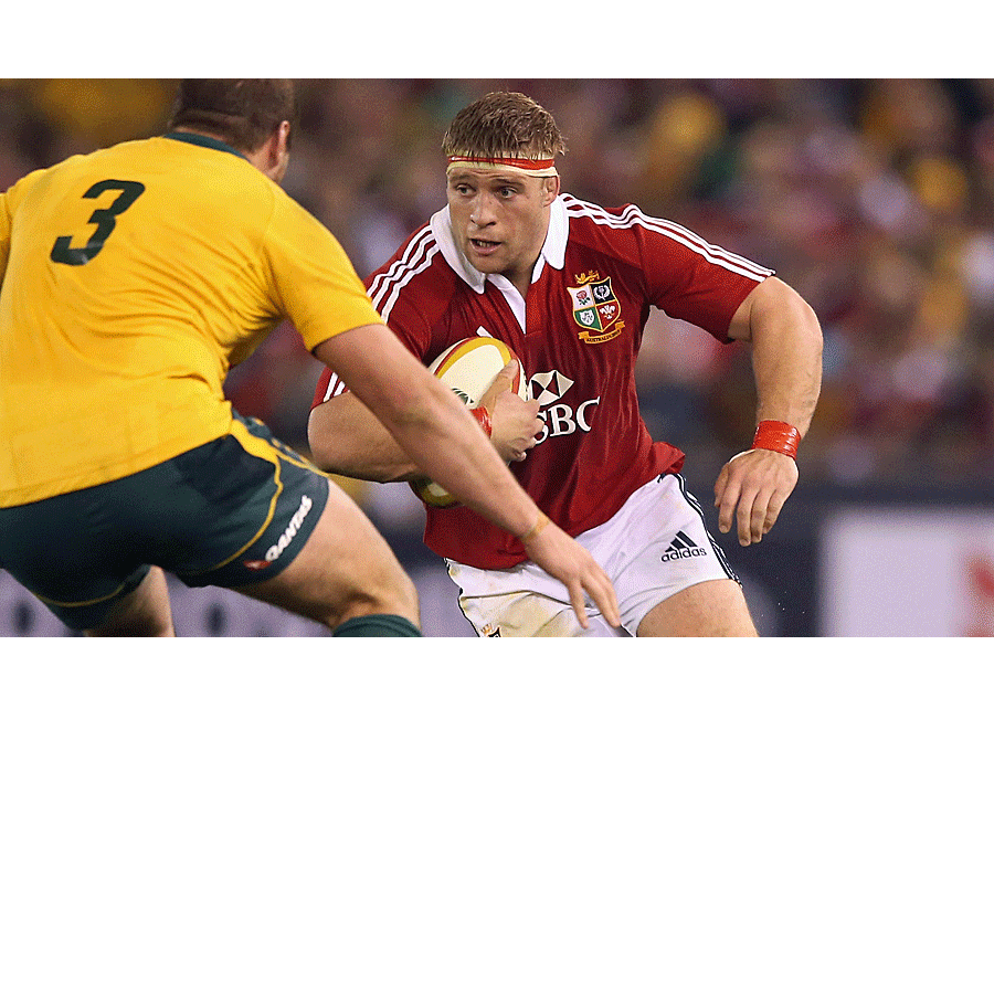 The Lions' Tom Youngs runs with the ball, Australia v British & Irish Lions, second Test, Tom Richards Cup, Etihad Stadium, Melbourne, June 29