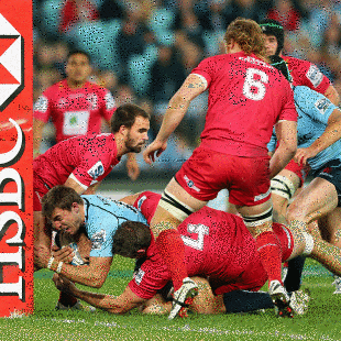 The Waratahs' Cam Crawford scores a try against the Reds, New South Wales Waratahs v Queensland Reds, Super Rugby, ANZ Stadium, Sydney, July 13