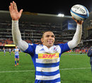Departing Stormers winger Bryan Habana waves goodbye to the Newlands faithful