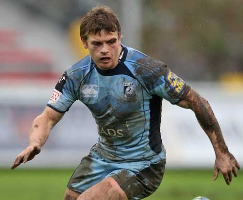 Cardiff Blues' Ben Blair on the attack