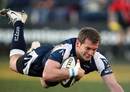 Sale Sharks' Mark Cueto goes over for a try 
