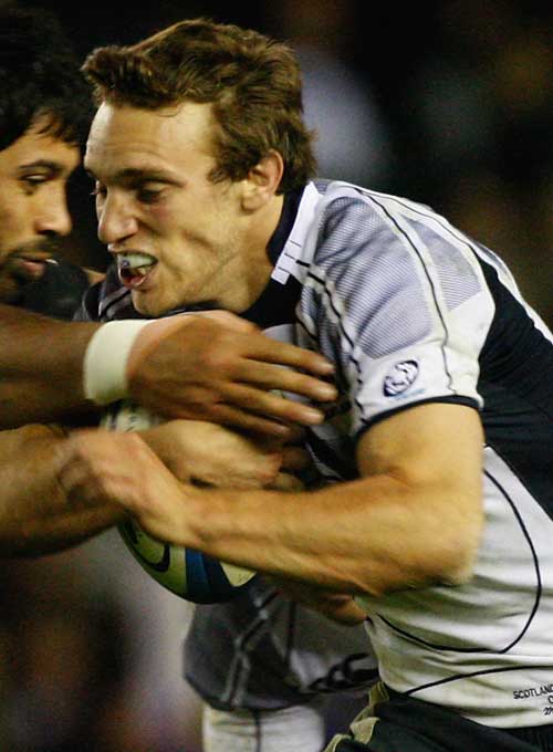 Scotland captain Mike Blair in action against New Zealand 