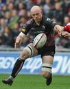 The Ospreys' Steve Tandy looks to pounce on a loose ball