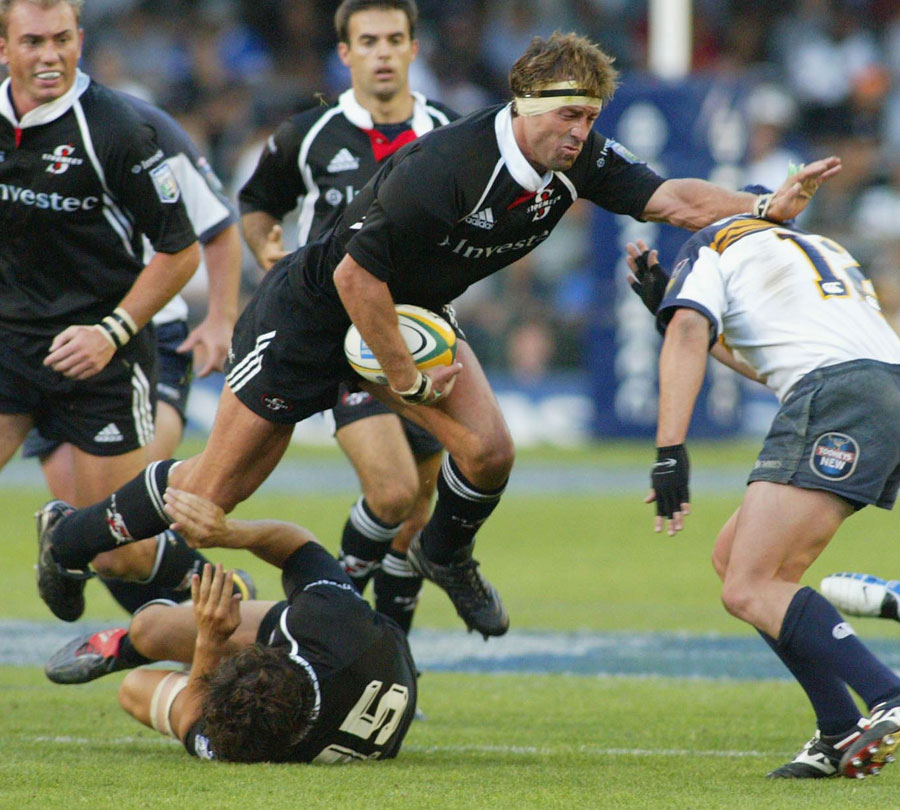 The Stormers' Corne Krige charges into the Brumbies' defence