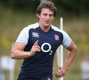 England's Tom Wood takes part in some sprint training