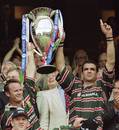Leicester Tigers' Martin Johnson and Pat Howard lift the Zurich Championship