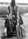 Welsh members of the 1955 Lions pose at Heathrow 