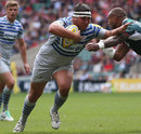 Saracens' Jamie George charges towards the line
