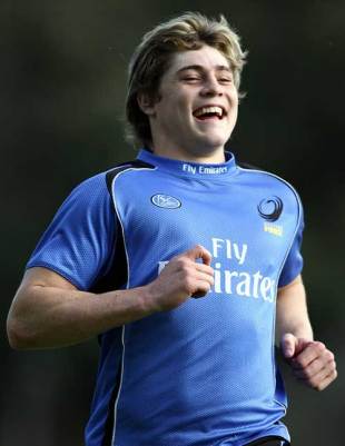 The Western Force's James O'Connor is all smiles during a training session held at Rugby Park in Perth, Australia on June 30, 2008.