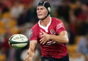 Queensland Reds centre Berrick Barnes in action against Western Force, April 18 2008