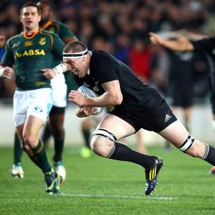 New Zealand's Brodie Retallick scores hist first Test try, New Zealand v South Africa, The Rugby Championship, Freedom Cup, Eden Park, Auckland, September 14, 2013