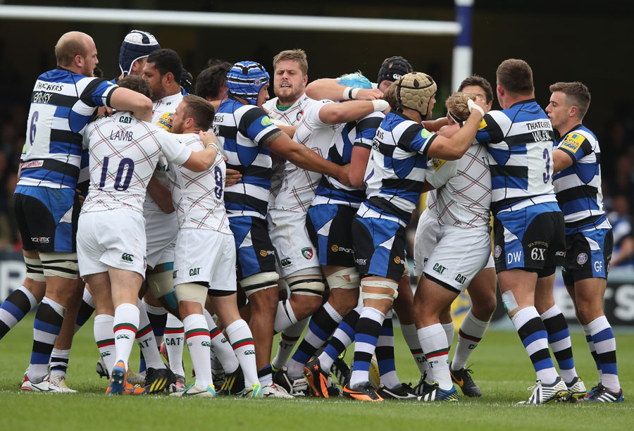 Bath and Leicester come to blows at The Rec