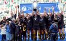 Wasps hold aloft the Premiership trophy