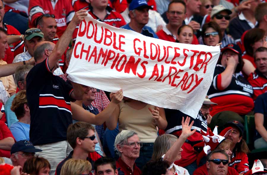Gloucester supporters make their view known