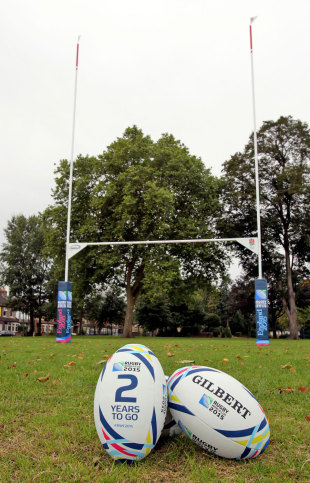 The Rugby Football Union launches the Posts in the Park initiative two years before the start of the 2015 Rugby World Cup, Cranford Community College,  Inwood Park, Hounslow, September 17, 2013