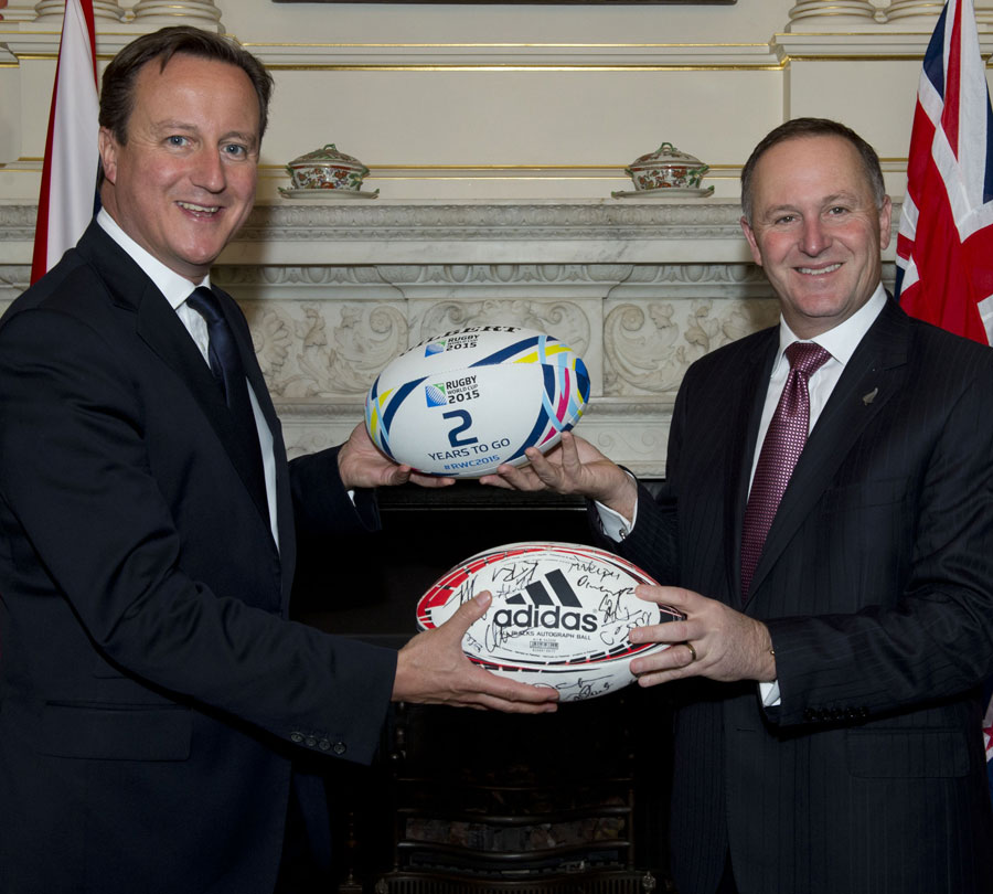 UK Prime Minister David Cameron and New Zealand Prime Minister John Key