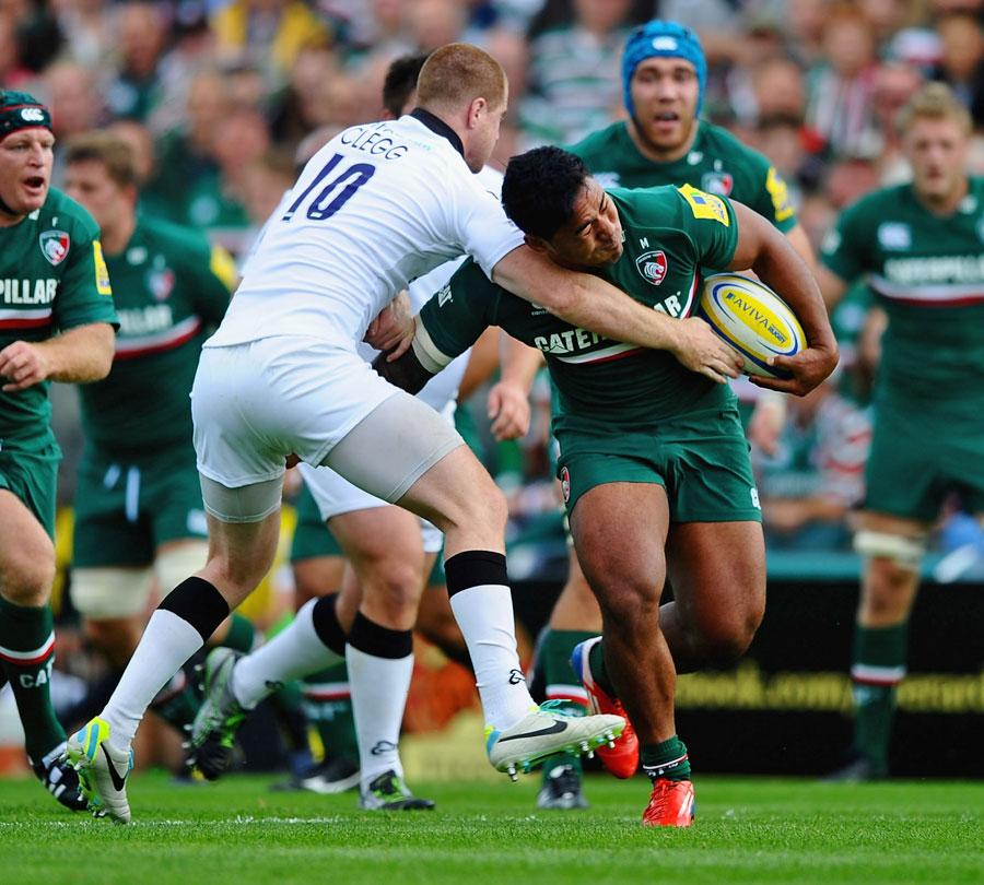 Leicester's Manu Tuilagi opts for the direct route