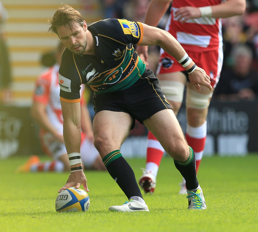 Northampton's Ben Foden touches down for a try