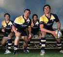 Worcester Warriors' Argentinian contingent line up for a photoshoot