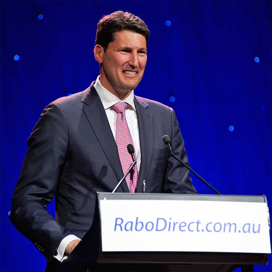 John Eales addresses the third Weary Dunlop Club Luncheon of 2013