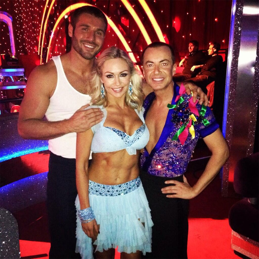 Ben Cohen, Kristina Rihanoff and Julien MacDonald after the third round of <I>Strictly Come Dancing</I>