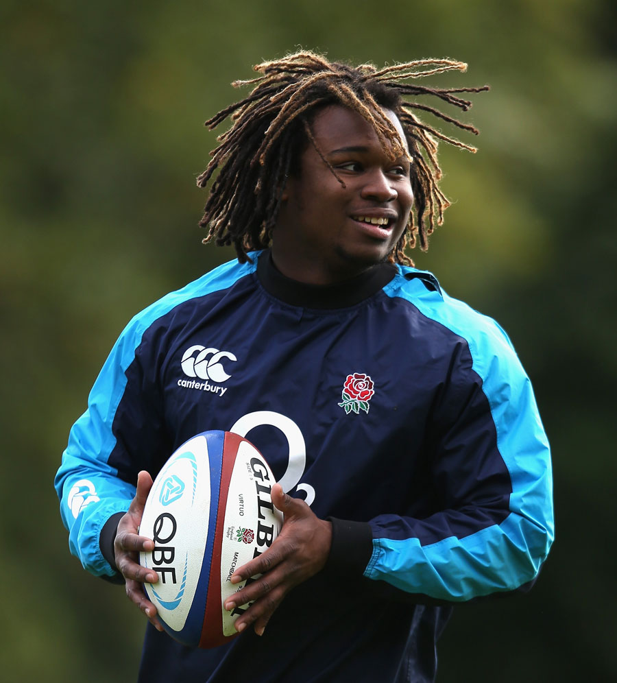 Marland Yarde during the England training session