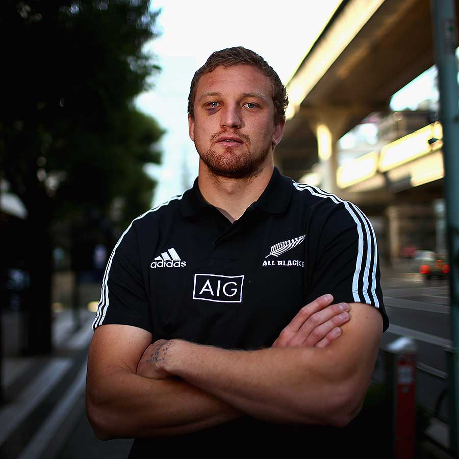 New Zealand's Dominic Bird poses for a portrait after a New Zealand All Blacks media session